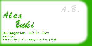 alex buki business card